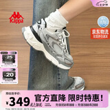 卡帕（Kappa）女鞋增高老爹鞋子女款夏季厚底跑步鞋休闲运动慢跑鞋女 奥运灰 37