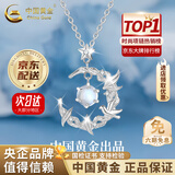 中国黄金（CHINA GOLD）蓝桉与鸟925银项链女生2026新款吊坠生日七夕情人节礼物送女友 【七夕送女友】蓝桉与释槐鸟项链【中金礼盒】