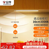 公牛（BULL）感应橱柜灯衣柜灯LED人感光感磁吸 卧室床沿玄关小夜灯30CM3000K