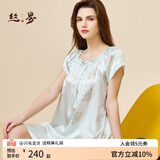 丝界重磅真丝睡衣娃娃公主裙夏季凉感短袖宽松睡裙女桑蚕丝印花家居服