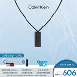 Calvin KleinCK小方块男士军牌项链黑色35000059送男友【节日礼物】