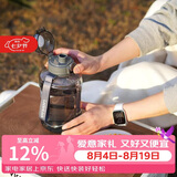 乐扣乐扣（LOCK&LOCK）小水库大容量塑料运动水杯户外冷水壶刻度把手男女杯子1.6L灰色
