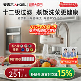 安吉尔陶瓷水龙头净水器净化家用自来水过滤器除异味异色净水机 一机十芯套装 LT3672-CF30