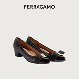 菲拉格慕（Ferragamo）女士Vara蝴蝶结高跟鞋 0672114_1D _45 礼物送女友