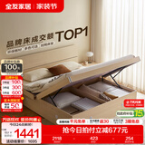 全友家居现代简约高箱储物收纳床主卧1.8米x2米双人大床家具政府补贴 【原木色 | 储物】床+302床头柜*2 1.5x2米【爆款+性价比超高】