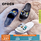 CROCS卡骆驰贝雅卡骆班凉拖男鞋女鞋户外拖鞋沙滩鞋|205392 深蓝/辣椒红-4CC 41 /42(260mm)