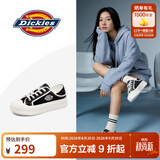 Dickies女士帆布鞋潮流休闲鞋子布鞋低帮百搭平底鞋 黑白 39