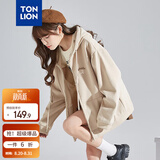 唐狮（TonLion）2026春季新款针织外套女休闲卫衣开衫连帽上衣