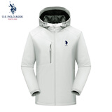 U.S. POLO ASSN.夹克外套男秋冬休闲冲锋衣男士棉服宽松棉衣保罗上衣 象牙白 XL