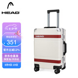 海德（HEAD）行李箱男铝框拉杆箱女20英寸登机密码旅行箱子白红色20英寸