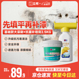 立邦墙面修补滚筒补墙膏防霉耐水翻新墙面修复内墙乳胶漆500g+2.5kg