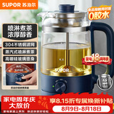 苏泊尔（SUPOR）养生壶煮茶器泡茶烧水壶电水壶热水壶烧水壶电热水壶办公家用304不锈钢玻璃SW-10C06