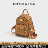 CHARLIE&KELLI通勤女包2026新款书包双肩包女士妈咪背包大容量情人节生日礼物 棕色大号【代写贺卡 赠专柜礼袋】