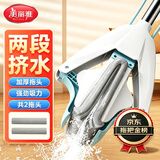 美丽雅海绵拖把28cm吸水胶棉干湿两用家用免手洗一拖净2026卫生间2拖头