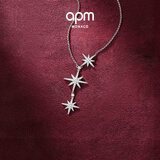 APM Monaco【杨紫同款】六芒星项链女款送女生女友生日礼物 【顺丰包邮+精美礼盒】经典三颗六芒星可调节项链