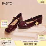百思图【乔欣同款】莫奈花园法式玛丽珍M3173AQ5红色 37