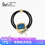 She's茜子蓝蜓集序手工滴油发绳渐变蜻蜓头饰头花七夕情人节礼物送女友