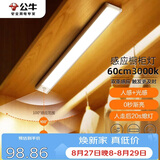 公牛（BULL）感应橱柜灯衣柜灯LED人感光感磁吸 卧室床沿玄关小夜灯60CM3000K