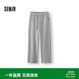 森马（Semir）休闲裤男冬发热抑菌卫裤宽松弧形弯刀裤裤子百搭109725127111