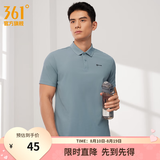 361°polo衫男2026年夏季新款休闲透气短袖情侣运动翻领t恤女父亲节 【男款】岛灰蓝 L