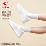 乔丹女板鞋秋季皮面百搭小白鞋女厚底增高休闲运动鞋女青少年运动鞋