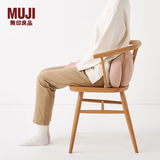 MUJI 可当成腰垫使用的柔软靠垫 抱枕腰托靠枕腰靠 办公室 橙红色 49*22*15cm 5S