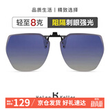 海伦凯勒墨镜夹片 几何大框时尚夹片 开车驾驶专用近视太阳镜夹片HP823C17