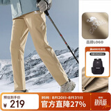 骆驼（CAMEL）户外冲锋软壳裤女防风防水加绒登山裤男丨火山岩发热 A23CAVV106