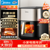 美的（Midea）空气炸锅 蒸烤一体 可视窗口 上下双热源免翻面 多功能家用 实用大容量6L 金属内腔KZC6054