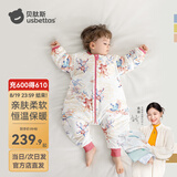 贝肽斯睡袋婴儿春秋季儿童分腿保暖防惊跳睡衣新生儿宝宝恒温睡袋防踢被 冬季加厚-竹棉(0-15℃）双鲤 L码 90-105cm(建议2-4岁）