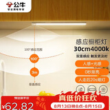 公牛（BULL）感应橱柜灯衣柜灯LED人感光感磁吸 卧室床沿玄关小夜灯30CM4000K