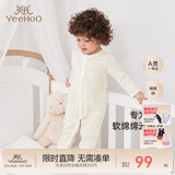 英氏（YEEHOO）婴儿衣服新生儿连体衣男女宝宝纯棉新疆棉婴幼儿居家爬服四季款 星辰【襟蛤款】 80cm (建议9-18月 8.5-10kg)