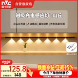 雷士（NVC）波纹猫眼感应灯带自粘橱柜灯磁吸入户玄关充电LED氛围灯黑色112cm