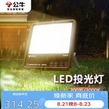 公牛（BULL）LED投光灯路灯庭院灯园林照明露营灯 IP65防水200W-3000K暖白光