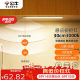 公牛（BULL）感应橱柜灯衣柜灯LED人感光感磁吸 卧室床沿玄关小夜灯30CM3000K