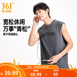 361°运动背心2026夏季新款男子宽松舒适上衣常规背心 砾石灰 S