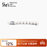 She's茜子凡尔赛之梦时尚仿珍珠发夹马尾横夹发卡生日礼物送女友