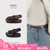 viney女士皮带时尚裤腰带女装饰细款百搭休闲学生针扣裙带裤带生日礼物
