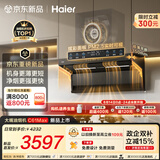 海尔（Haier）麦浪海鲸抽吸排油烟机C61Max+H70D顶侧双吸环吸30大风量 上门安装以旧换新搭72%热效定时联动套装