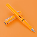 金豪（Jinhao） 金豪619小清新实色钢笔中小学生书写练字可换墨囊口径3.4笔尖0.38mm 橙色 EF尖+5支黑色墨囊
