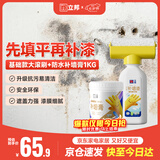 立邦墙面修补滚筒补墙膏防水抗菌翻新清洁墙面修复内墙乳胶漆500g+1kg