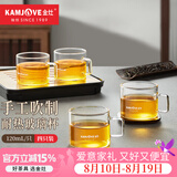 金灶（KAMJOVE）茶杯玻璃茶杯品茗杯耐热玻璃杯 家用办公室喝茶杯泡茶杯小茶杯 K-106/4个装120毫升