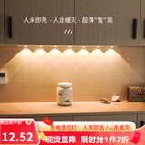 智特（ZT）人体感应灯带智能酒柜一灯三色玄关进门感应灯无线LED充电猫眼灯 20CM【常亮+人体感应+调光色】