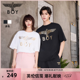 BOY LONDON夏季短袖情侣男女同款小熊涂鸦满印潮牌T恤N01909 黑色 XS 此款偏大，建议拍小一码