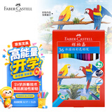 辉柏嘉（Faber-castell）开学季水溶性彩铅笔彩色铅笔36色手绘涂色专业美术生绘画笔套装114466赠毛笔/笔刨美术写生画画笔
