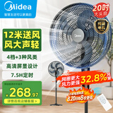 美的（Midea）工业电风扇立式大风扇强力落地扇办公室客厅交流定频遥控风扇大功率20吋大头扇车间商用FS45-23DR
