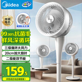美的（Midea）【全新升级】落地空气循环扇大风量电风扇轻音家用台式摇头卧室节能小风扇柔风净化换气扇GAJ24HBZ