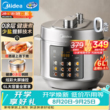 美的（Midea）0涂层精钢厚釜电压力锅6L 提鲜蒸多功能一体高压电饭锅家用6-8人智能预约开盖火锅电饭煲MY-E6010G