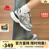 卡帕（Kappa）女鞋增高老爹鞋子女款夏季厚底跑步鞋休闲运动慢跑鞋 奥运灰 38.5