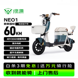绿源（Luyuan）电动自行车Neo1新新国标全国可上牌【4块电池】LED大灯家用电动车液冷电机保十年电瓶车 铂金蓝